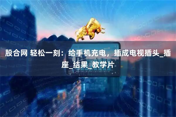 股合网 轻松一刻：给手机充电，插成电视插头_插座_结果_教学片