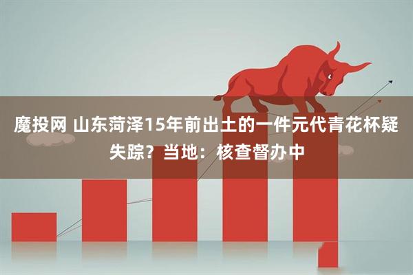 魔投网 山东菏泽15年前出土的一件元代青花杯疑失踪？当地：核查督办中